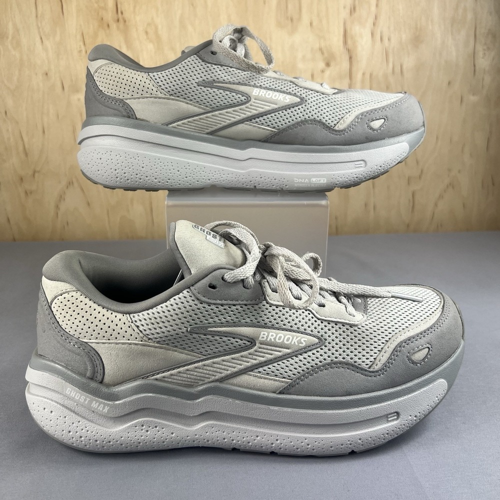 Brooks Ghost Max Women's Size 9.5 Gray Running Walking Shoes 1204331B056